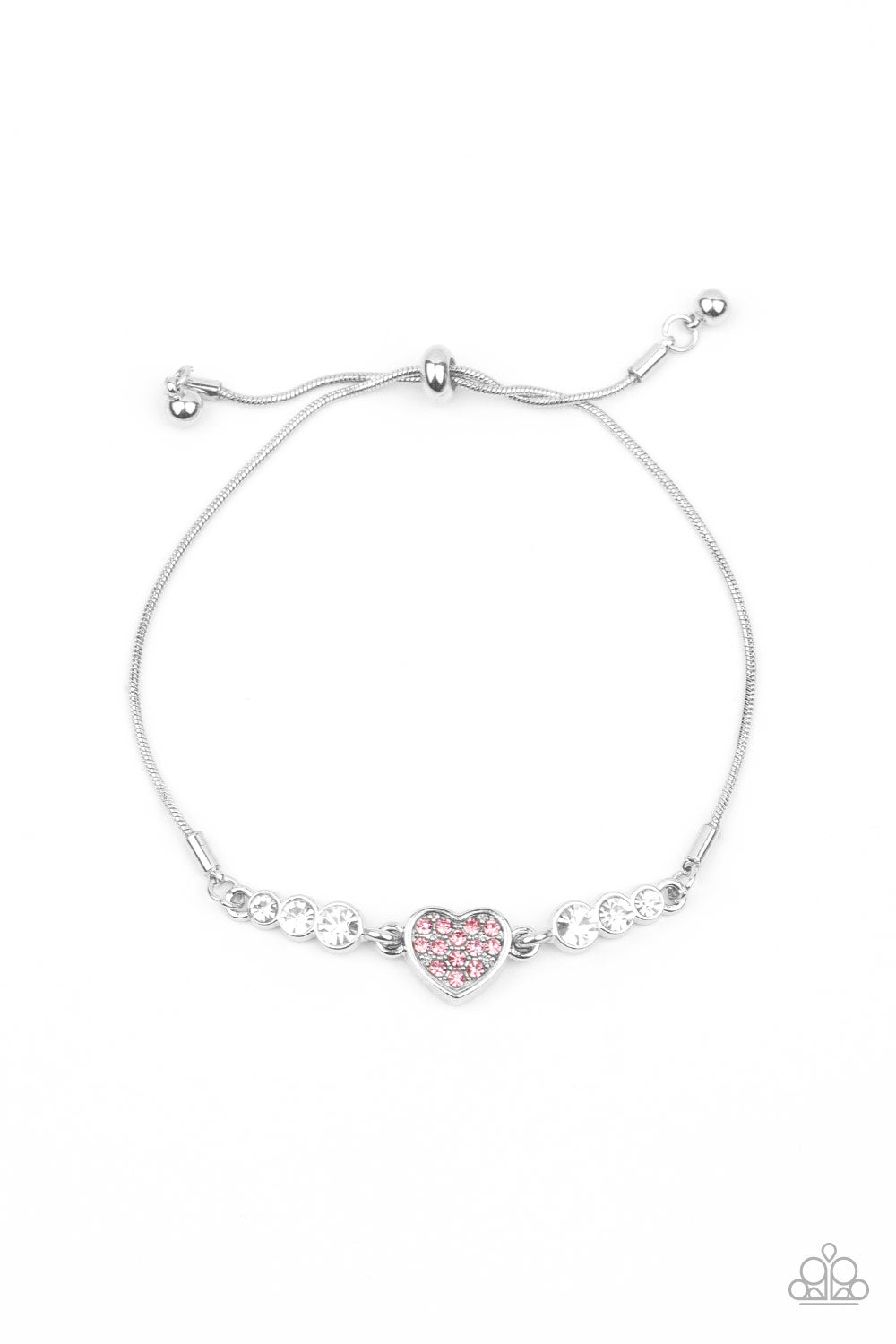 Paparazzi Big Hearted Beam - Pink Heart Bracelet - Life of the Party Exclusive Jan 2021