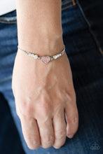 Load image into Gallery viewer, Paparazzi Big Hearted Beam - Pink Heart Bracelet - Life of the Party Exclusive Jan 2021
