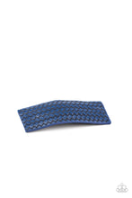 Load image into Gallery viewer, Let Your Hair Down - Blue Leather Hair Clip
