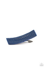 Load image into Gallery viewer, Let Your Hair Down - Blue Leather Hair Clip
