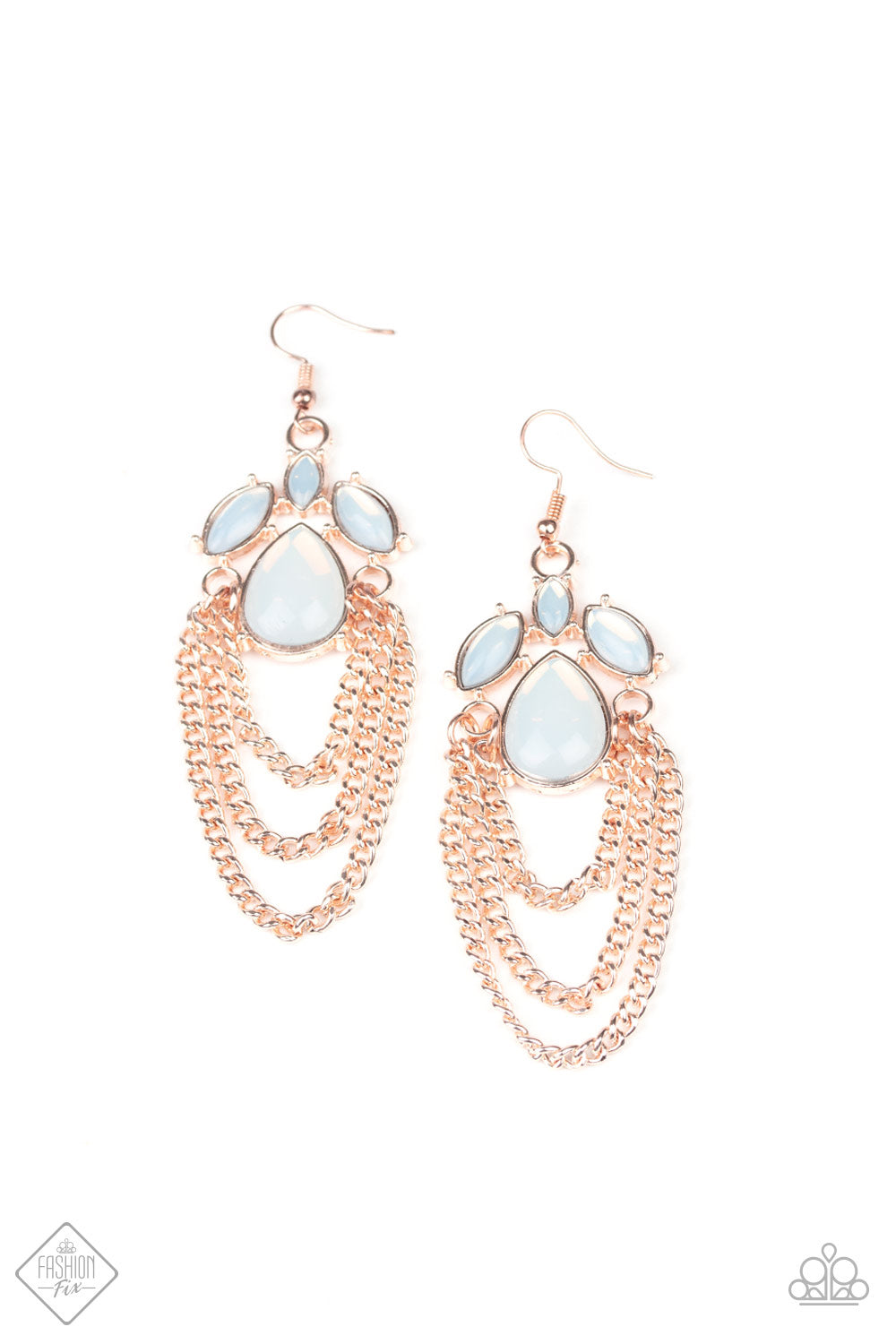 Paparazzi Opalescence Essence Rose Gold Earrings with Opalescent White Beads - Fashion Fix