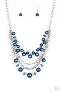 Paparazzi Rockin' Rockette Pearl Blue Necklace