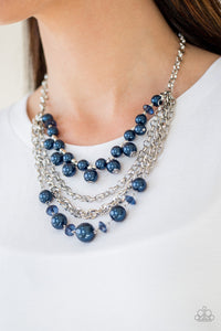 Paparazzi Rockin' Rockette Pearl Blue Necklace