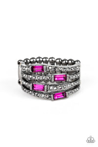 Paparazzi Royal Reflections Pink and Gunmetal Black Ring