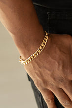 Load image into Gallery viewer, Paparazzi Take It To the Bank Men&#39;s Gold Chain Bracelet
