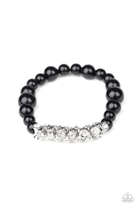 Traffic-Stopping Sparkle Black Stretch Bracelet