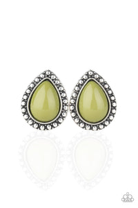 Paparazzi Boldly Beaded Green Post Earrings