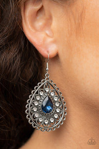 Paparazzi Eat, Drink and BEAM Merry Blue Earrings