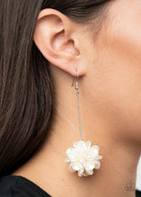 Load image into Gallery viewer, Paparazzi Swing Bing White Earrings - Life of the Party Exclusive January 2021
