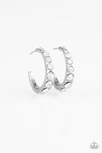 Load image into Gallery viewer, Welcome To Glam Town White Hoop Earrings
