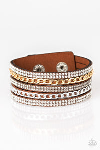 Paparazzi - Fashion Fiend  - Brown Wrap Bracelet