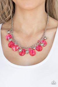 Paparazzi - Gossip Glam - Short Pink Necklace