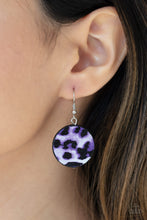 Load image into Gallery viewer, Here Kitty Kitty Purple Cheetah Print Necklace
