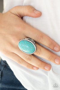 Stonehenge Garden Blue Turquoise Stone Ring