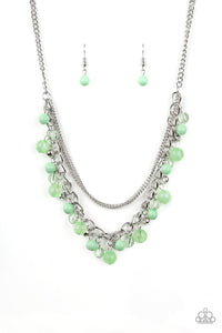 Paparazzi - Wait and Sea - Green Necklace