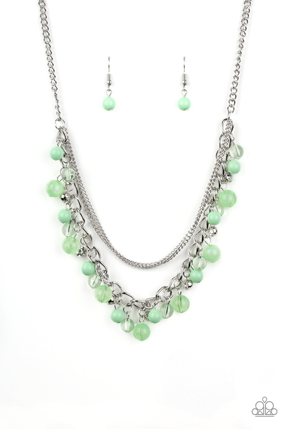 Paparazzi - Wait and Sea - Green Necklace