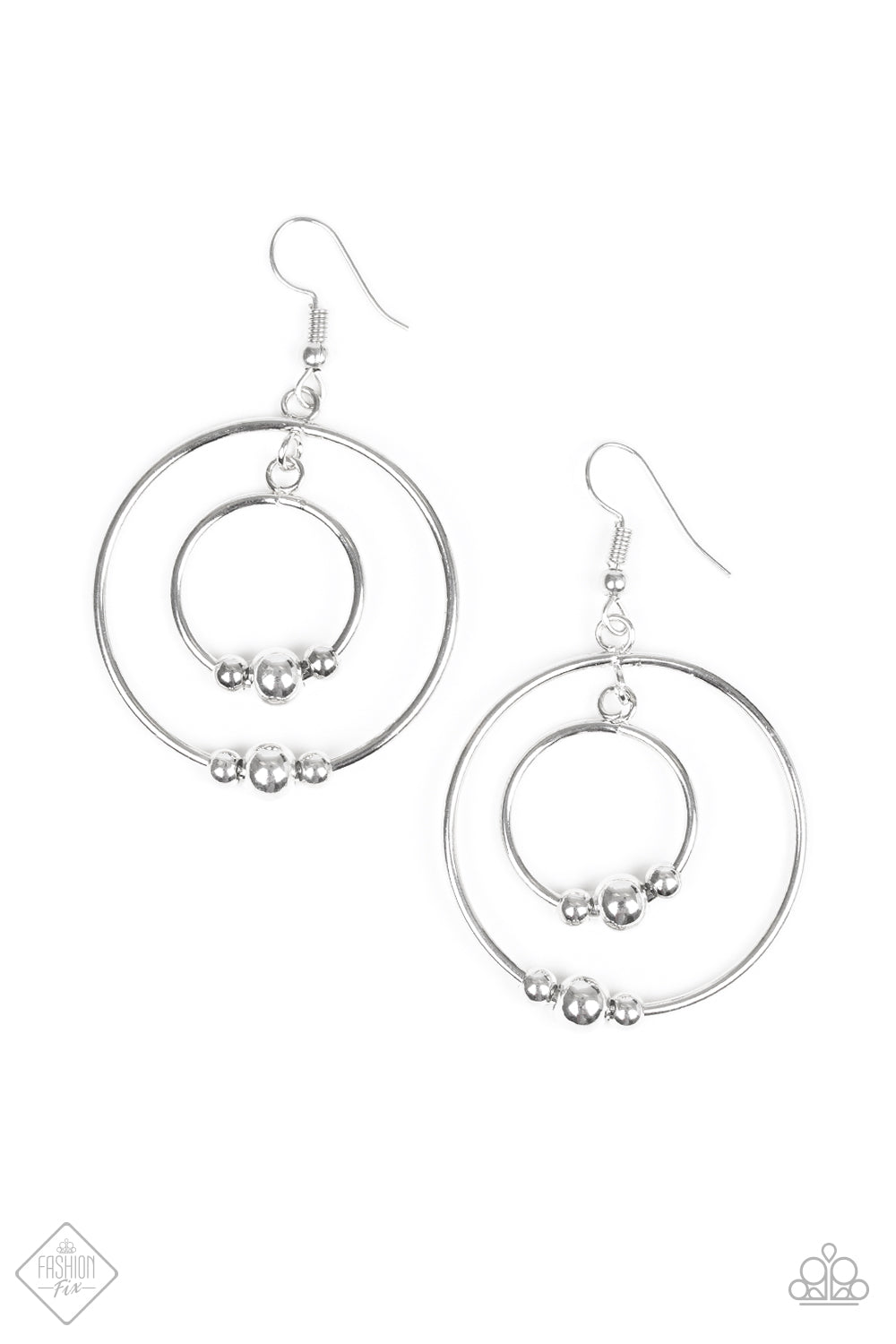 Paparazzi Center of Attraction Silver Earrings - Fashion Fix May 2019