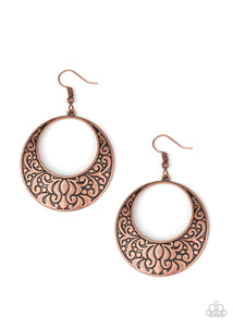 Paparazzi Secret Groves Cooper Hoops Earrings