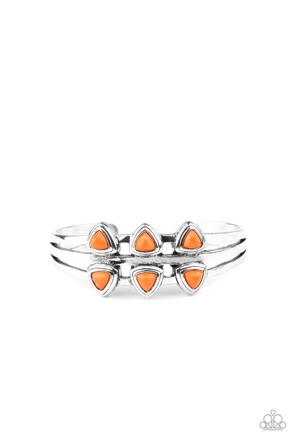 Paparazzi - Tribal Triad - Orange Cuff Bracelet