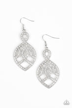 Load image into Gallery viewer, A Grand Statement White Rhinestone Earrings Paparazzi
