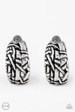 Load image into Gallery viewer, Couture Collision Silver Clip-on Earrings
