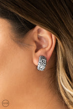 Load image into Gallery viewer, Couture Collision Silver Clip-on Earrings
