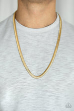 Load image into Gallery viewer, Paparazzi Kingpin Men&#39;s Gold Snake Necklace
