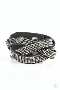 Paparazzi - Nice Girls Finish Last - Black Wrap Bracelet