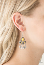 Load image into Gallery viewer, Paparazzi No Place Like Homestead Yellow Stone Earrings
