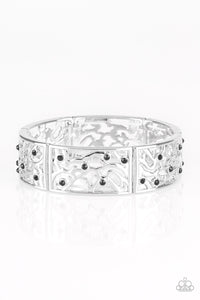 Paparazzi Yours and Vine Stretchy Black Vine-like Filigree Bracelet