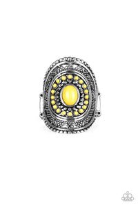 Paparazzi Adventure Venture Yellow Bead Ring