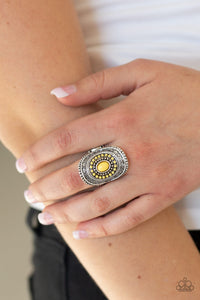 Paparazzi Adventure Venture Yellow Bead Ring