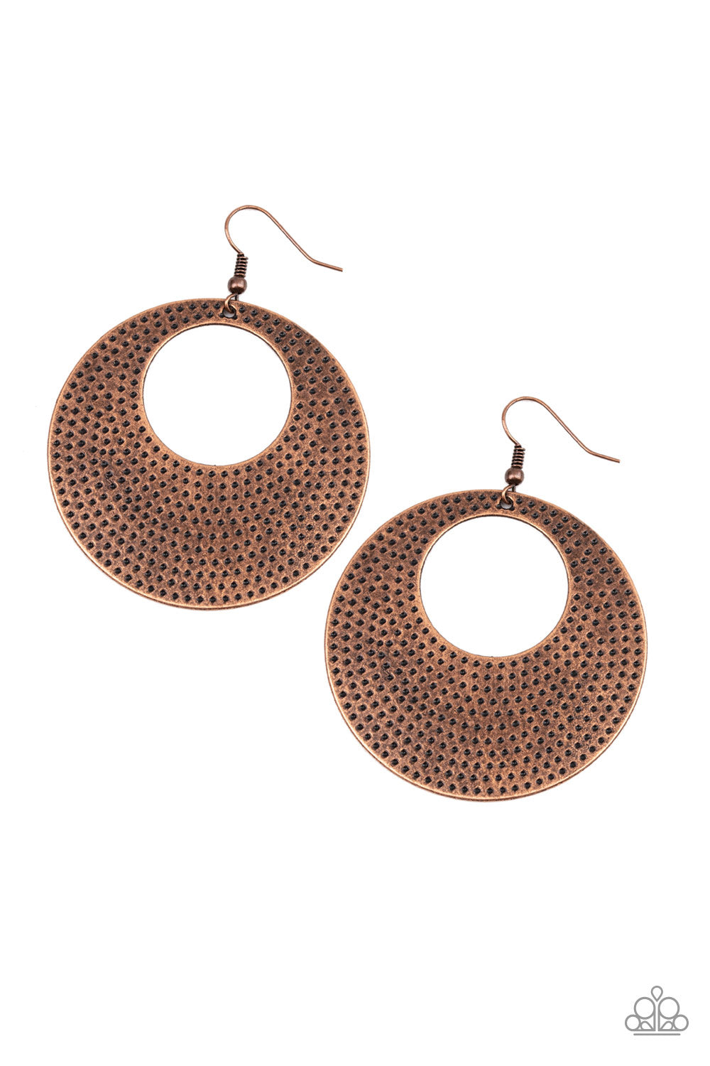 Paparazzi Dotted Delicacy Cooper Hoop Earrings