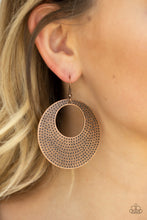 Load image into Gallery viewer, Paparazzi Dotted Delicacy Cooper Hoop Earrings
