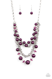 Paparazzi - Rocking Rockette - Purple Pearl Necklace