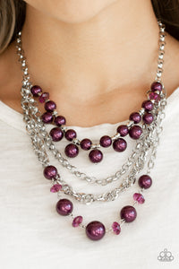 Paparazzi - Rocking Rockette - Purple Pearl Necklace