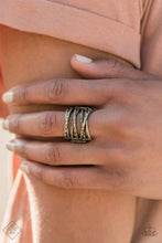 Load image into Gallery viewer, Paparazzi - Switching Gears - Brass Ring - Fashion Fix Jan 2021
