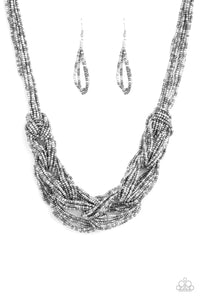 Paparazzi City Catwalk Silver Seed Bead Necklace