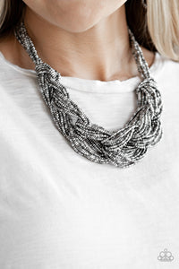 Paparazzi City Catwalk Silver Seed Bead Necklace