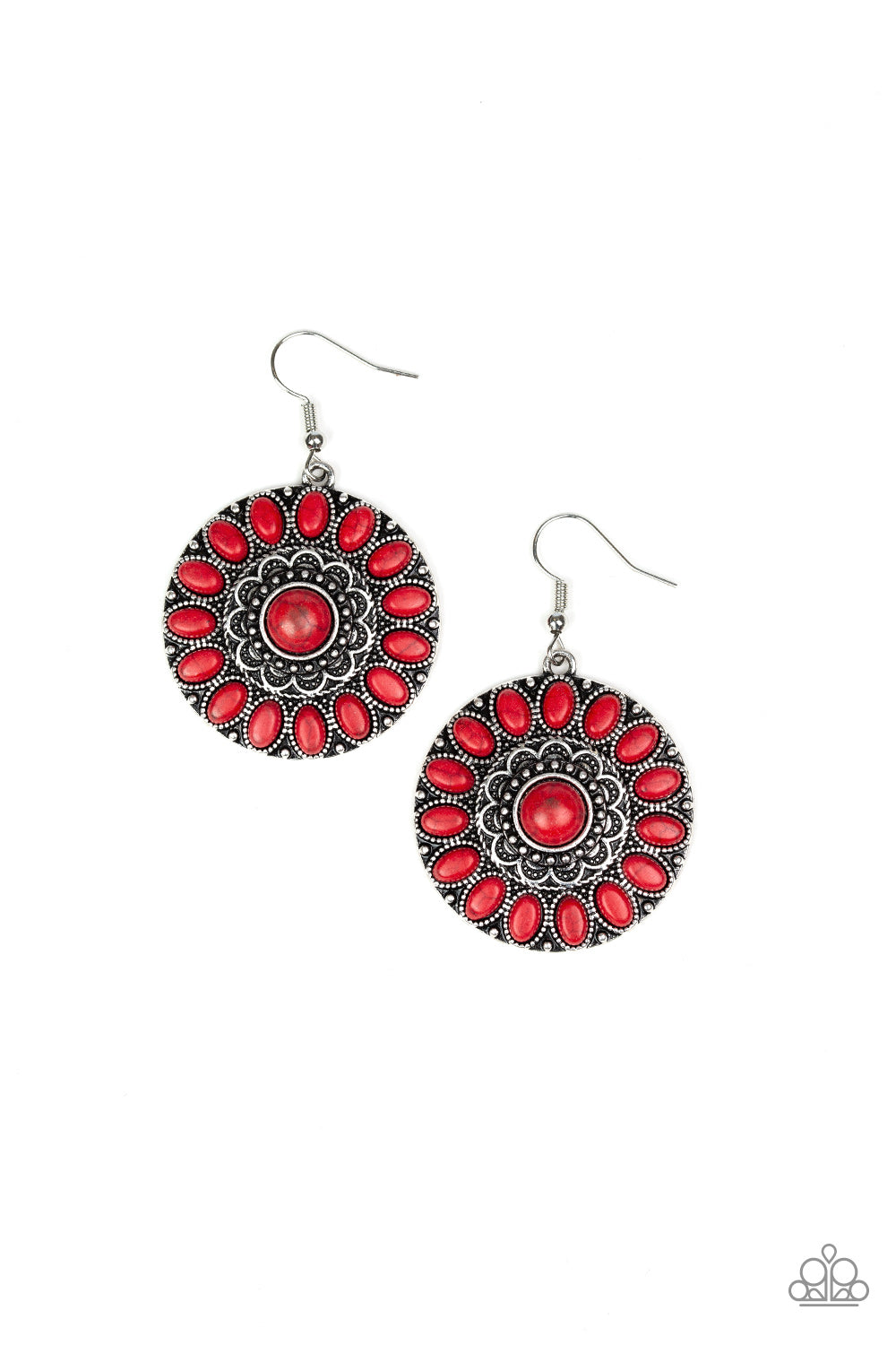 Paparazzi Desert Palette Red Stone Earrings