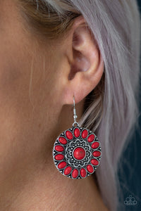 Paparazzi Desert Palette Red Stone Earrings