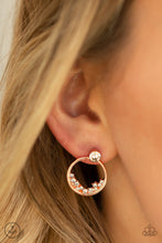 Load image into Gallery viewer, Paparazzi Rich Blitz Cooper Double-Sided Post with Rhinestones
