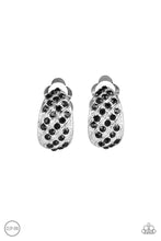 Load image into Gallery viewer, Paparazzi Sparkling Shells Black Clip On Earrings
