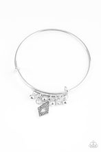 Load image into Gallery viewer, Paparazzi Treasure Charms White Bangle Bracelet
