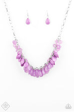 Load image into Gallery viewer, Fashion Fix Glimpses of Malibu July 2020 Colorfully Clustered Purple Necklace

