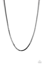 Load image into Gallery viewer, Paparazzi Boxed In Men&#39;s Gunmetal Black Boxed Chain Necklace
