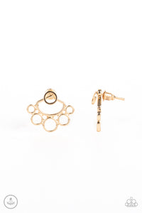 Paparazzi Completely Surrounded - Gold Post Earrings