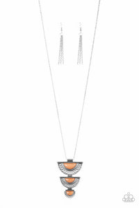Paparazzi - Serene Sheen - Orange Necklace