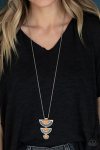 Paparazzi - Serene Sheen - Orange Necklace