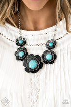 Load image into Gallery viewer, Bountiful Badlands Blue Flower Necklace Fashion Fix
